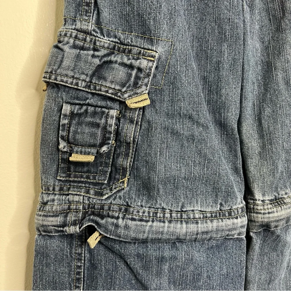 Vintage 90s Y2K Kids Arizona Convertible Cargo Jeans Size 10 Inseam 21”